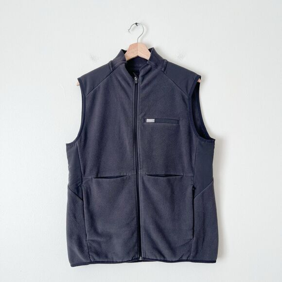 Figs Womens on Shift Fleece Vest Size XL Charcoal Gray - Picture 2 of 11